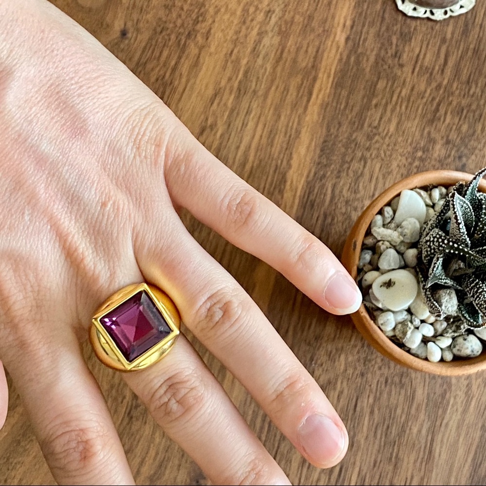 Vintage ring with purple stone
